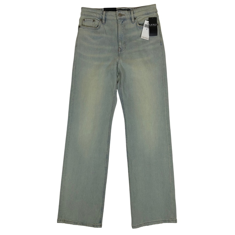 Lauren Ralph Lauren Summer 25 Light Wash Straight Leg Jeans Blue Size 4 NEW